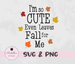 I'm so cute even the leaves fall for me
