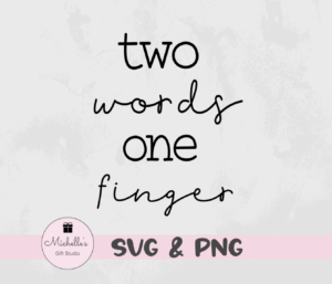 two words one finger