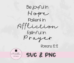 Joyful Patient Faithful in prayerquote