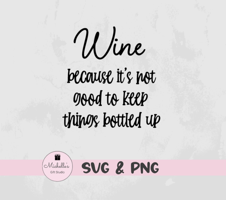 It's Not Good to Keep Things Bottled Up