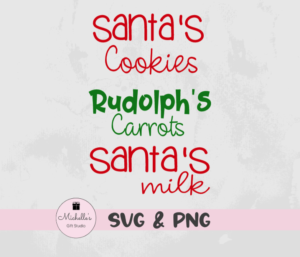 Santa's Cookies + Rudolph's Carrots + Santa's Milk