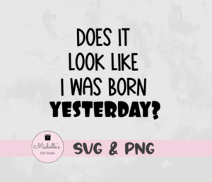 does it look like I was born yesterday?