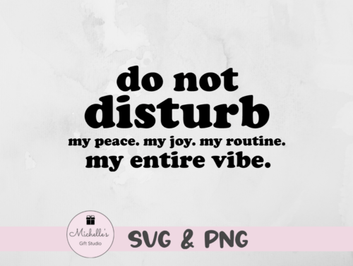 do not disturb my entire vibe