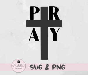 pray with cross